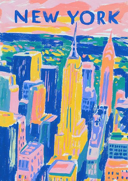 Empire State Travel Poster New York par Niklas Maximilian