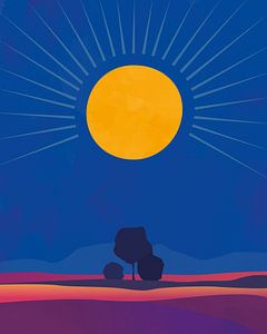 A deep blue summer sky