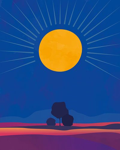 Ein tiefblauer Sommerhimmel