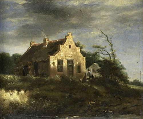 Farm in a wooded dune landscape, Jacob Isaacksz. van Ruisdael