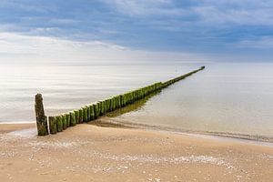 Buhne am Strand von Bansin auf der Insel Usedom