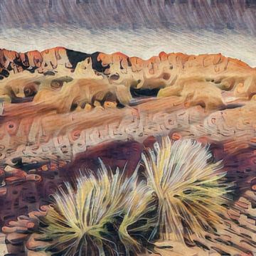 Paysage abstrait du désert sur Emiel de Lange