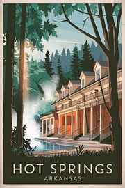 Hot Springs, Arkansas Vintage Travel Poster sur Poster Art Shop