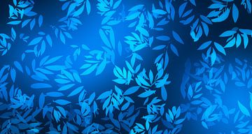 Blauwe bladeren Kleuren van Mustafa Kurnaz