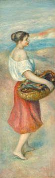 Auguste Renoir,Meisje met een mand van vis
