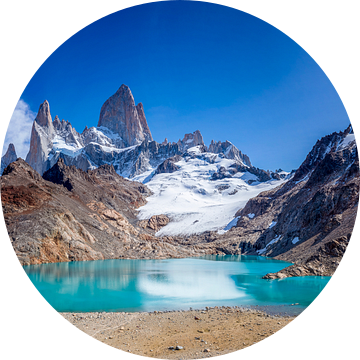 Fitz Roy in Los Glaciares Nationaal Park, Patagonië, Argentinië van Dieter Meyrl