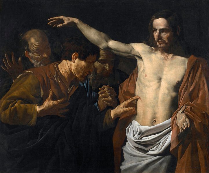 The Incredulity of St. Thomas, Matthias Stom by Masterful Masters