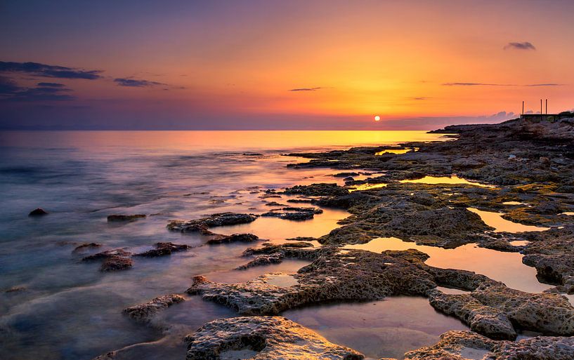 Coucher de soleil à Paphos, Chypre par Adelheid Smitt