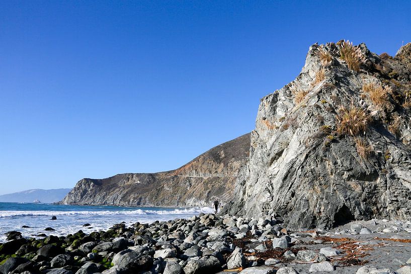 stone beach along Big Sur by Marit Lindberg