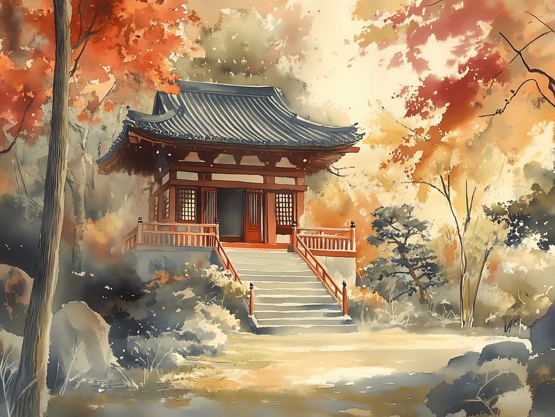 Temple In Foliage by Littlewhitecat