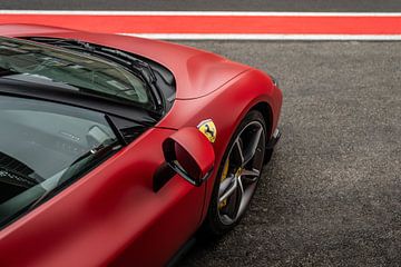 Matt red Ferrari 296 GTB by Bas Fransen
