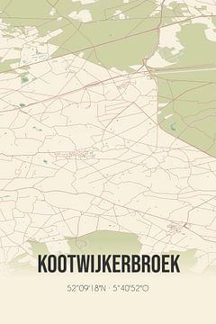 Vintage landkaart van Kootwijkerbroek (Gelderland) van Rezona