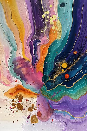 abstracte acryl golven