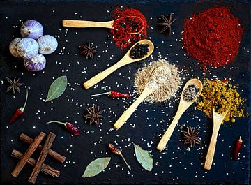 Cheerful palette with spices . Cheerful palette with spices. by Saskia Dingemans Awarded Photographer