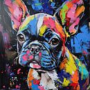Bunte Bulldogge von Wunderbare Kunst Miniaturansicht