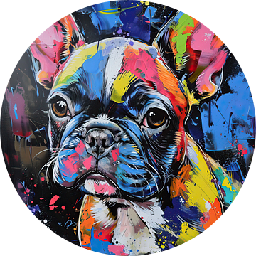 Kleurrijke Bulldog van De Mooiste Kunst