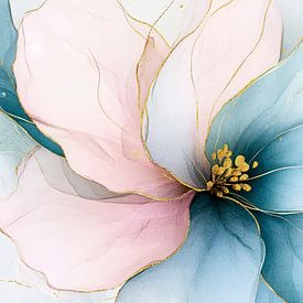 Etherische roze bloemenwolken van Floral Abstractions