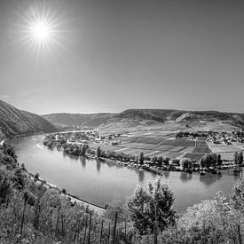 Beilstein Moselle loop in black and white by Manfred Voss, Black-White Photography