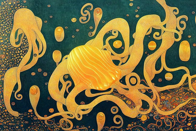 Abstract forms in the style of Gustav Klimt by Whale & Sons