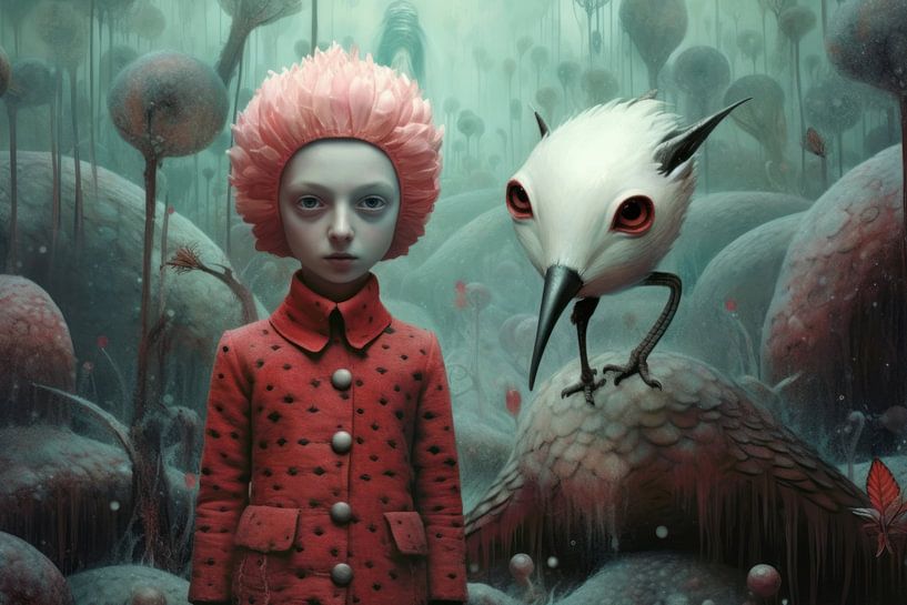 Mädchen in einem besonders fabelhaften Tierreich von Art Bizarre