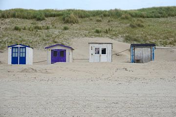 Strandhuisjes op Texel van Folkert Jan Wijnstra