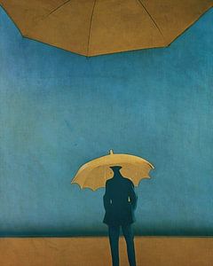 Regenschirm ist auf dem Weg zum Regenschirm von Jan Keteleer