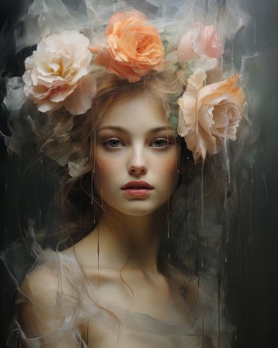 Modern portret "Romantisch in roze"