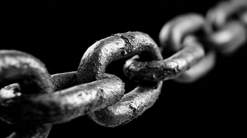 Schakelketting close up panorama
