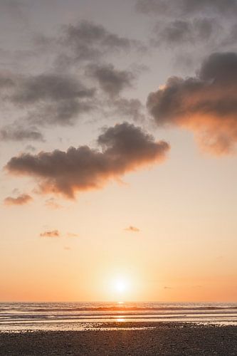 Avondgloed Aan Zee Harmonie van Licht en Water Pastel tinten