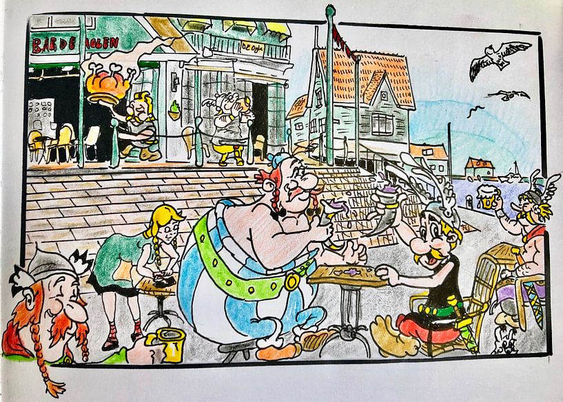 Astérix et Obélix à Volendam par Michael de Boer