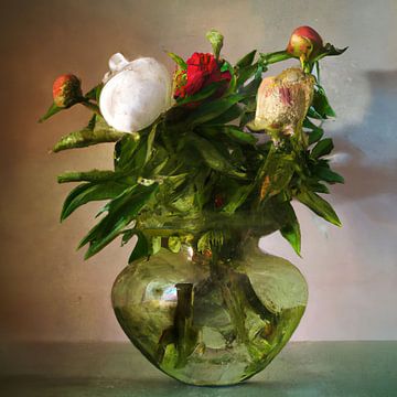 bloemstilleven in vaas van Jacco Hinke