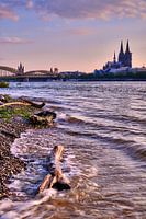 Vue de la ville Cathédrale de Cologne sur le Rhin