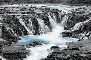 Der Brúarárfoss oder Brúarfoss Wasserfall Island