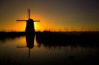 Zon achter molen by Jan Siebring thumbnail