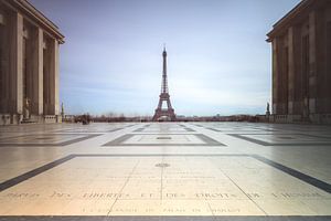 Trocadero Eiffeltoren Parijs van Dennis van de Water