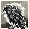 Vintage Dark Bird Horror von Evelin