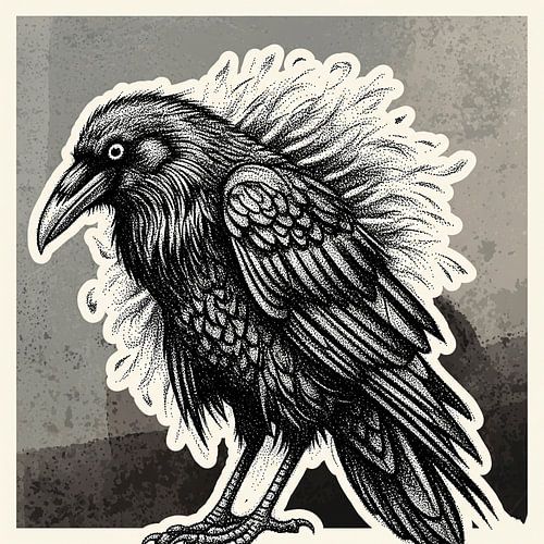Vintage Dark Bird Horror