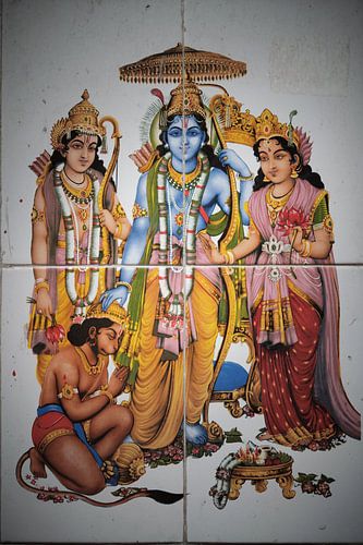 Hindu image on tiles by Karel Ham