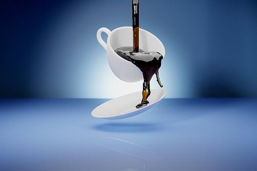Flying saucer, and cup of coffee