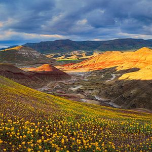 Sonnenuntergang in den Painted Hills, Oregon von Henk Meijer Photography