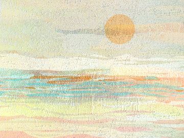 Landschap Japandi Art 111 van Claudia Gründler