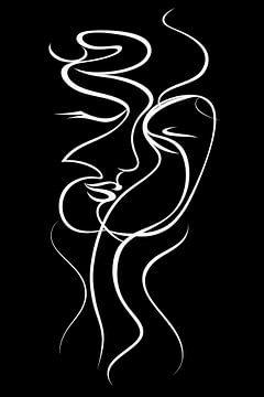 Kunstige lijnen - liefhebbers van minimalisme van Poster Art Shop
