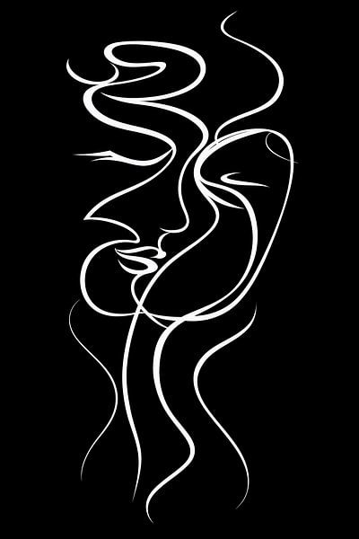 Kunstige lijnen - liefhebbers van minimalisme van Poster Art Shop