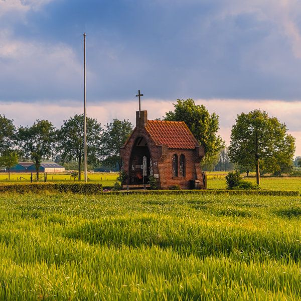 Sunset at the Chapel on the Hill by Henk Meijer Photography