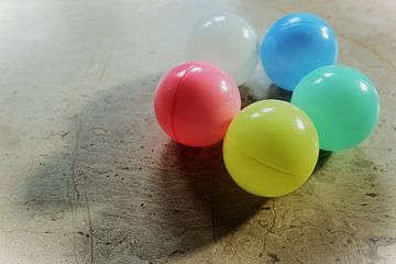 Toy balls far away