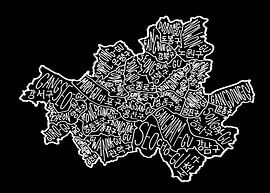 Gangnam District Typography Map by Art Kingdom