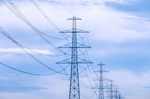 Electricity poles in Pastel