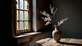 Vase by moonlight