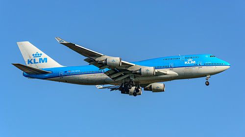 KLM Boeing 747-400M verkeersvliegtuig.