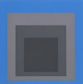 Josef Albers - Hommage au carré, bleu, gris , Haute résolution sur Vivanne